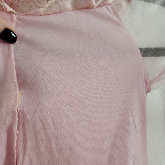 Disney Princess Aurora Sleeping Beauty Pink Gold Costume Dress Girls Toddler - Picture 6 of 8